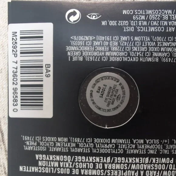 MAC Cosmetics Eye Shadow Pro Palette Refill Pan Shade BA9 Saddle - Picture 3 of 3